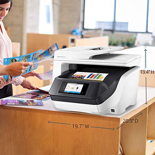 HP OfficeJet Pro 8720 All-in-One Wireless Color Printer, HP Instant Ink or Amazon Dash replenishment ready - White (M9L75A)