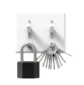 keysmart keycatch - a modern magnetic key rack - easy installation key holder - screws into lightswitch panel - strong magnet (6-pack)