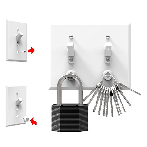 KeySmart KeyCatch - A Modern Magnetic Key Rack - Easy Installation Key Holder - Screws Into Lightswitch Panel - Strong Magnet (6-Pack)