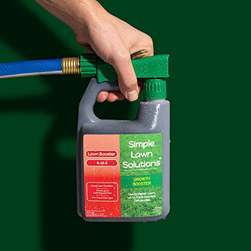 Extreme Grass Growth Lawn Booster- Liquid Spray Concentrated Starter Fertilizer with Humic Acid- Any Grass Type- Simple Lawn Solutions (32 oz. w/Sprayer)