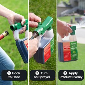 Extreme Grass Growth Lawn Booster- Liquid Spray Concentrated Starter Fertilizer with Humic Acid- Any Grass Type- Simple Lawn Solutions (32 oz. w/Sprayer)