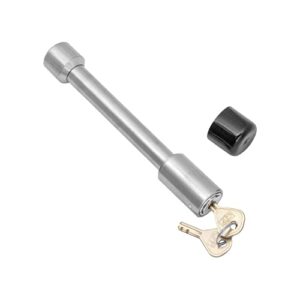 bulldog 580412 stainless steel universal stainless steel 5/8" trailer dogbone lock (for 2-1/2" sq. class v receivers)