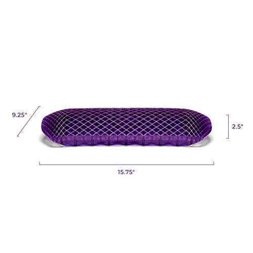 Purple Back Cushion | Pressure Reducing Grid Designed for Ultimate Comfort | Designed for Chairs, Gaming, and Travel | Made in The USA