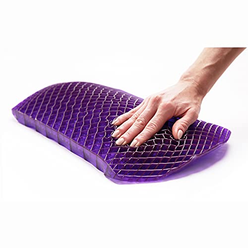 Purple Back Cushion | Pressure Reducing Grid Designed for Ultimate Comfort | Designed for Chairs, Gaming, and Travel | Made in The USA