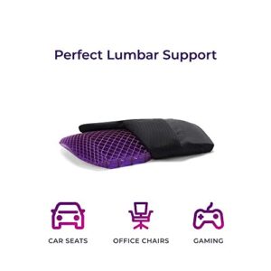 Purple Back Cushion | Pressure Reducing Grid Designed for Ultimate Comfort | Designed for Chairs, Gaming, and Travel | Made in The USA