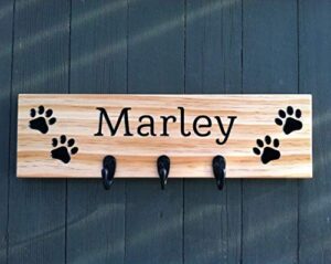 personalized dog leash holder, dog leash holder wall, dog leash hook, dog leash hooks, pet leash holder, dog leash hanger