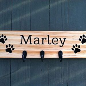 Personalized Dog Leash Holder, Dog Leash Holder Wall, Dog Leash Hook, Dog Leash Hooks, Pet Leash Holder, Dog Leash Hanger