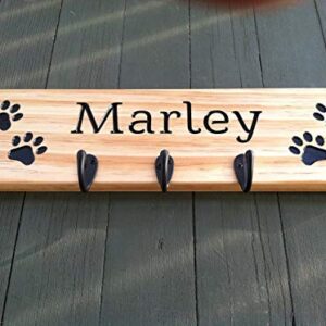 Personalized Dog Leash Holder, Dog Leash Holder Wall, Dog Leash Hook, Dog Leash Hooks, Pet Leash Holder, Dog Leash Hanger