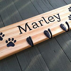 Personalized Dog Leash Holder, Dog Leash Holder Wall, Dog Leash Hook, Dog Leash Hooks, Pet Leash Holder, Dog Leash Hanger