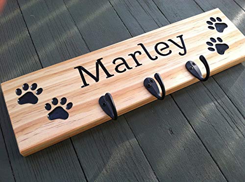 Personalized Dog Leash Holder, Dog Leash Holder Wall, Dog Leash Hook, Dog Leash Hooks, Pet Leash Holder, Dog Leash Hanger