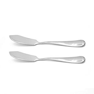 crysto stainless steel butter knife, set of 2, butter spreader, breakfast spreads,cheese and condiments