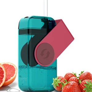 asobu Juicy Drink Box The Ultimate Unbreakable Reusable 10oz Water Bottle for Kids Bpa Free (Red)