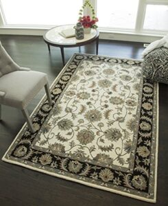 rugs america ndy03 area rug, 8' x 10', ivory charcoal