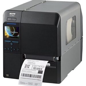 sato wwcl00081 series cl4nx high performance thermal printer, 203 dpi resolution, 10 ips print speed, serial/parallel/ethernet/usb/bluetooth/wlan interface, 4"