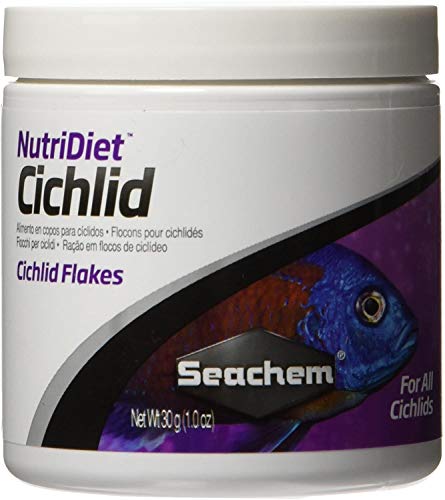 Seachem NutriDiet Cichlid Fish Flakes - Probiotic Formula with GarlicGuard 50g/1.8oz