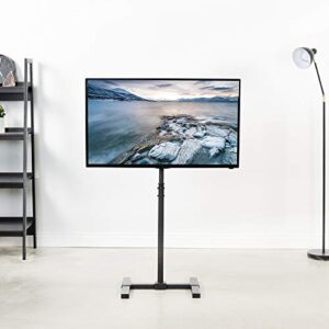 VIVO TV Floor Stand for 13 to 50 inch Flat Panel LED LCD Plasma Screens, Portable Display Height Adjustable Mount STAND-TV07