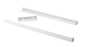 closetmaid suitesymphony bracket add on accessory, hardware set, pure white, top shelf support kit
