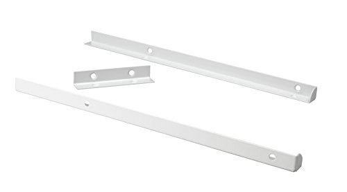 ClosetMaid SuiteSymphony Bracket Add On Accessory, Hardware Set, Pure White, Top Shelf Support Kit