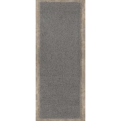 Sweet Home Stores Cozy Shag Collection Grey Solid Shag Rug (2'0"X4'11") Contemporary Living and Bedroom Soft Shaggy Runner Rug