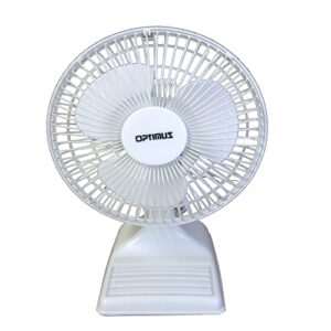 optimus f-0610 6 inch personal table fan , white