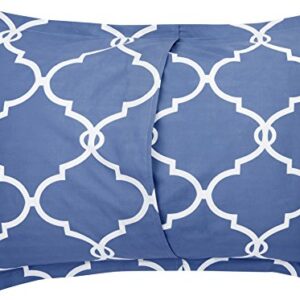 Amazon Brand – Pinzon 300 Thread Count 100% Cotton Percale Duvet Cover Set - Twin, Bijou Blue