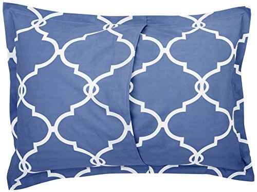 Amazon Brand – Pinzon 300 Thread Count 100% Cotton Percale Duvet Cover Set - Twin, Bijou Blue