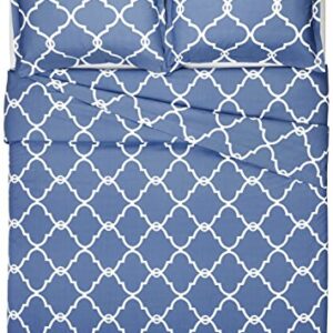 Amazon Brand – Pinzon 300 Thread Count 100% Cotton Percale Duvet Cover Set - Twin, Bijou Blue