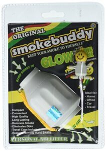 smokebuddy smoke buddy glow in the dark white - personal air purifiery and odor diffuser