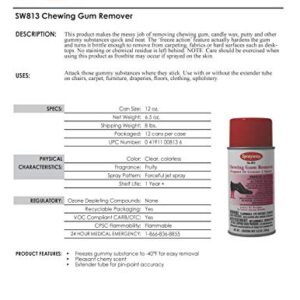 Sprayway SW813 Aerosol Can Cherry Scented Chewing Gum Remover, 6.5 oz