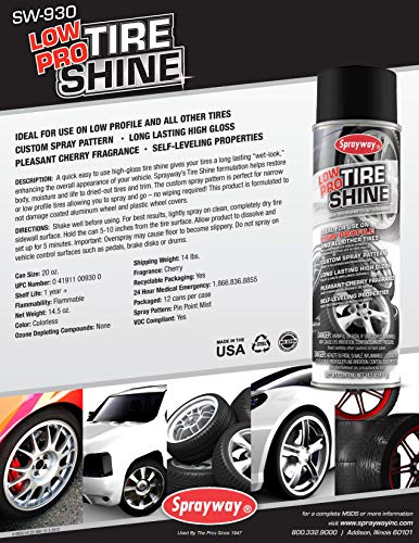 Sprayway SW930 Low Pro Tire Shine, 14 oz