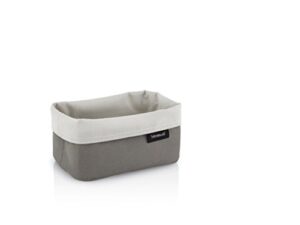 blomus reversable storage basket, sm, sand-taupe, synthetic fibre, h 7 cm, b 9 cm, t 14 cm