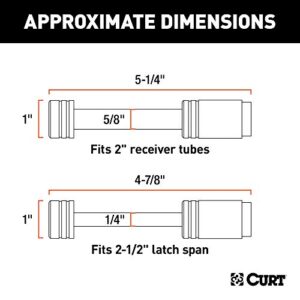 CURT 23527 Trailer Lock Set for 2-Inch Receiver, 2-1/2-Inch Coupler Latch Span