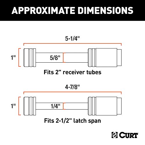 CURT 23527 Trailer Lock Set for 2-Inch Receiver, 2-1/2-Inch Coupler Latch Span