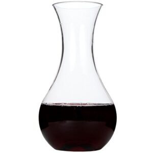 lily's home unbreakable wine decanter, premium carafe is made of shatterproof tritan plastic, ideal for indoor and outdoor use, reusable and dishwasher-safe, crystal clear (48 oz. capacity)
