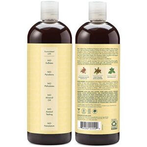 SheaMoisture Jamaican Black Castor Oil Strengthen & Restore Shampoo, Shea Butter, Peppermint & Apple Cider Vinegar, Sulfate Free, Chemically Processed Hair, Family Size (2 Pack -16 Fl Oz Ea)