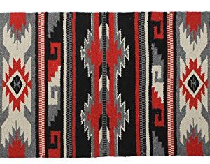 Onyx Arrow Southwest Décor Area Rug, 20 x 40 Inches, Durango Red, Gray, Black