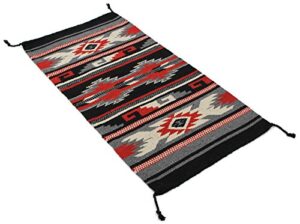 onyx arrow southwest décor area rug, 20 x 40 inches, durango red, gray, black
