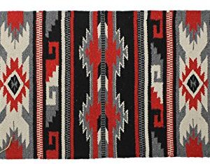 Onyx Arrow Southwest Décor Area Rug, 20 x 40 Inches, Durango Red, Gray, Black