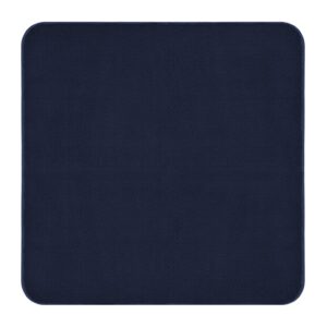 house, home and more skid-resistant carpet indoor area rug floor mat - navy blue - 3 feet x 3 feet