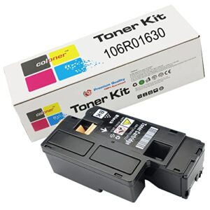 coloner 2,000 pages compatible replacement toner cartridges for xerox phaser 6010 phaser 6000 workcentre 6015 toner workcentre 6015v/b 6015v/n 6015v/ni 1 pack black 106r01630