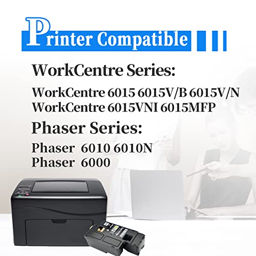 Coloner 2,000 Pages Compatible Replacement Toner Cartridges for Xerox Phaser 6010 Phaser 6000 WorkCentre 6015 Toner WorkCentre 6015V/B 6015V/N 6015V/NI 1 Pack Black 106R01630