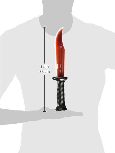 amscan Bleeding Nightmare Knife - 13", Black/Red - 1 Pc