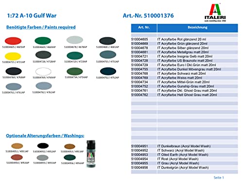 Italeri 1376 1: 72 A-10 Gulf War