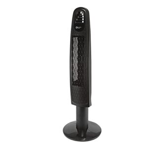 comfort zone cztf336rbk remote, oscillation, 4-hour timer with sleep mode, 3-speed, 36" tower fan, black