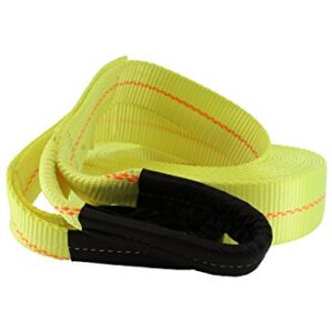 ABN Tow Strap with Reinforced Loops 2in x 30ft Vehicle Recovery Rope 16,000 lbs Pound Capacity Recovery Strap