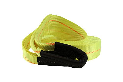 ABN Tow Strap with Reinforced Loops 2in x 30ft Vehicle Recovery Rope 16,000 lbs Pound Capacity Recovery Strap