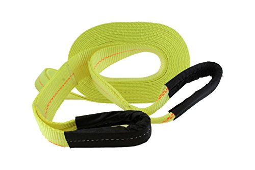 ABN Tow Strap with Reinforced Loops 2in x 30ft Vehicle Recovery Rope 16,000 lbs Pound Capacity Recovery Strap