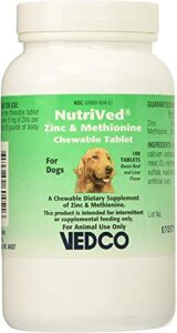 nutrived zinpro chewable tablets for dogs (100 count)