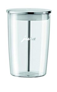 jura glass milk container, clear