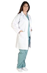 m&m scrubs womens lab coat - lab coat xl white